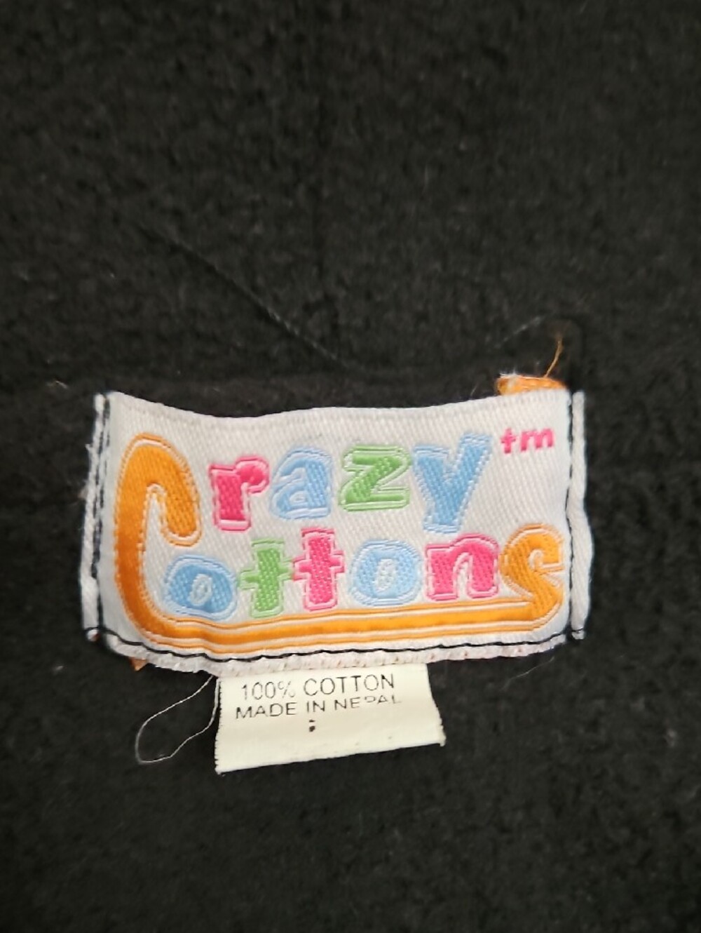 Crazy Cottons 100% Cotton Recycled Patchwork Zip Hoodie Y2K Sz L - Picture 8 of 9